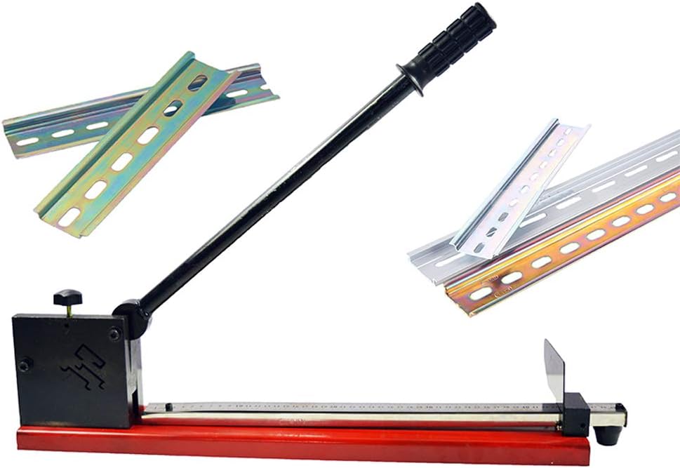 TECHTONGDA 3 Groove Manual Din Rail Cutter for Aluminum Alloy&Steel Rail with Scale