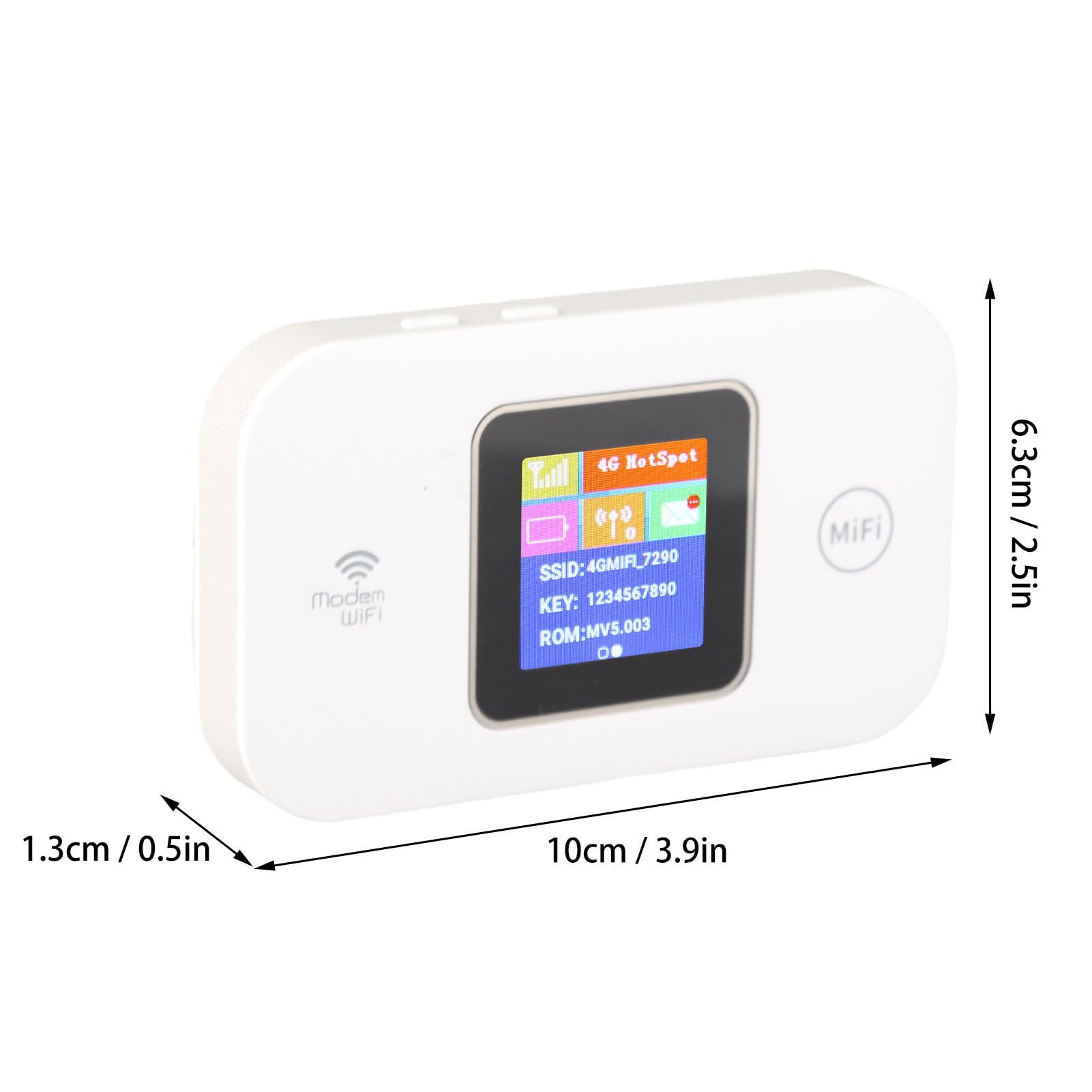 Point D'accès WiFi Mobile, Routeur WiFi Portable, Dispositif de Point D'accès WiFi avec Emplacement pour Carte SIM, Prise en Charge de 10 Utilisateurs, 150 Mbps, Batterie 3000 MAh