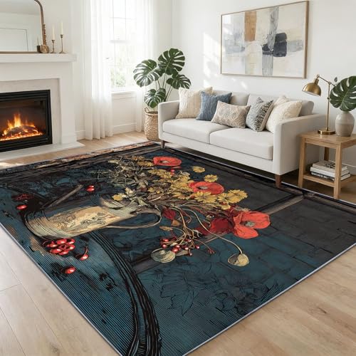 Tapis antidérapant doux résistant aux taches pour sécuriser le sol du salon - 3