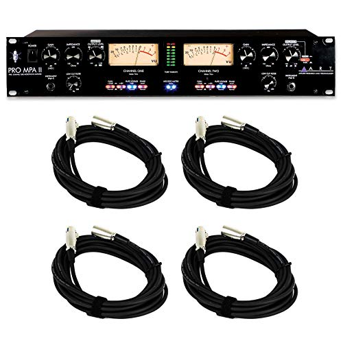 ART Pro MPA II Channel Strip Bundle with 4 XLR Cables (5 Items)