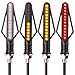 [Nouvelle version] Kinstecks ​​4PCS Indicateurs de moto qui coule clignotant lumières Moto indicateurs de virage feux diurnes feux de freinage 12V pour moto moto scooter Quad Cruiser Off Road