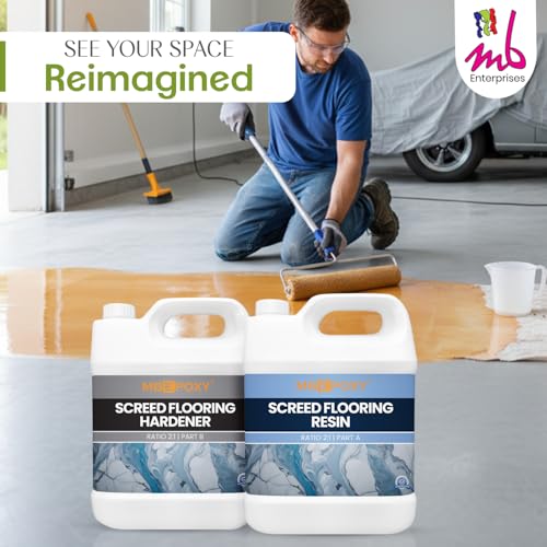 Image of Heavy Duty Epoxy Screed Coat Flooring Protective Resin Kit 3 kg- Self Leveling | Suitable for concrete, cement screed, basement flooring |High Strength, Bubble Free, UV,Heat & Water Resistant