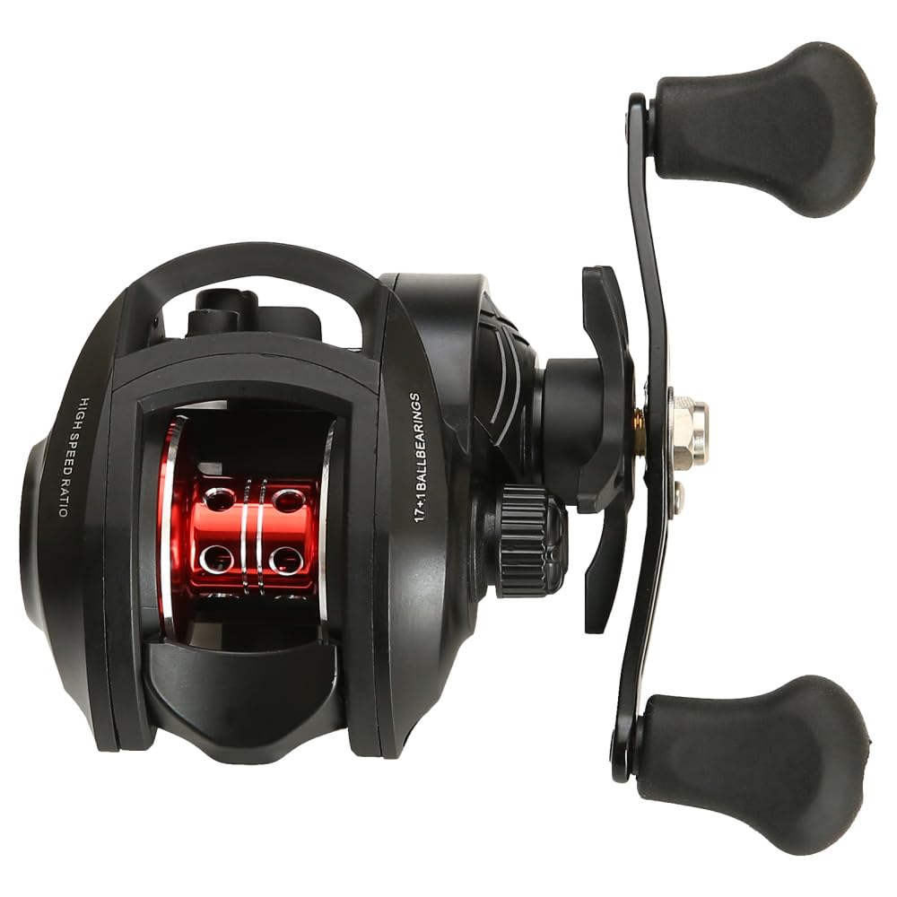 Ultra Smooth 17 + 1 BB Baitcasting Fishing Reel Baitcaster 8kg Max Drag 7.2:1 Ge