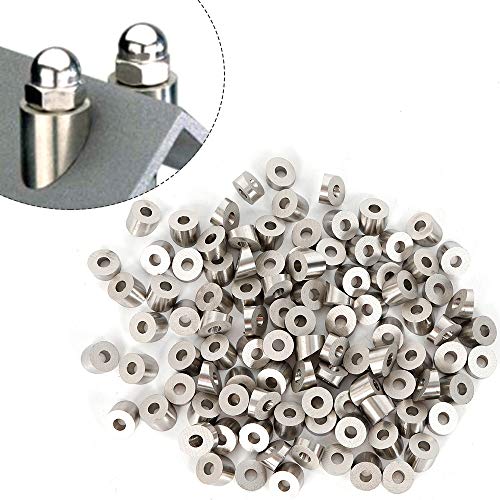 T316 Stainless Steel 1/4" 30 Degree Angle Beveled Washer for 1/8" 3/16" Cable Railing (100Pcs)