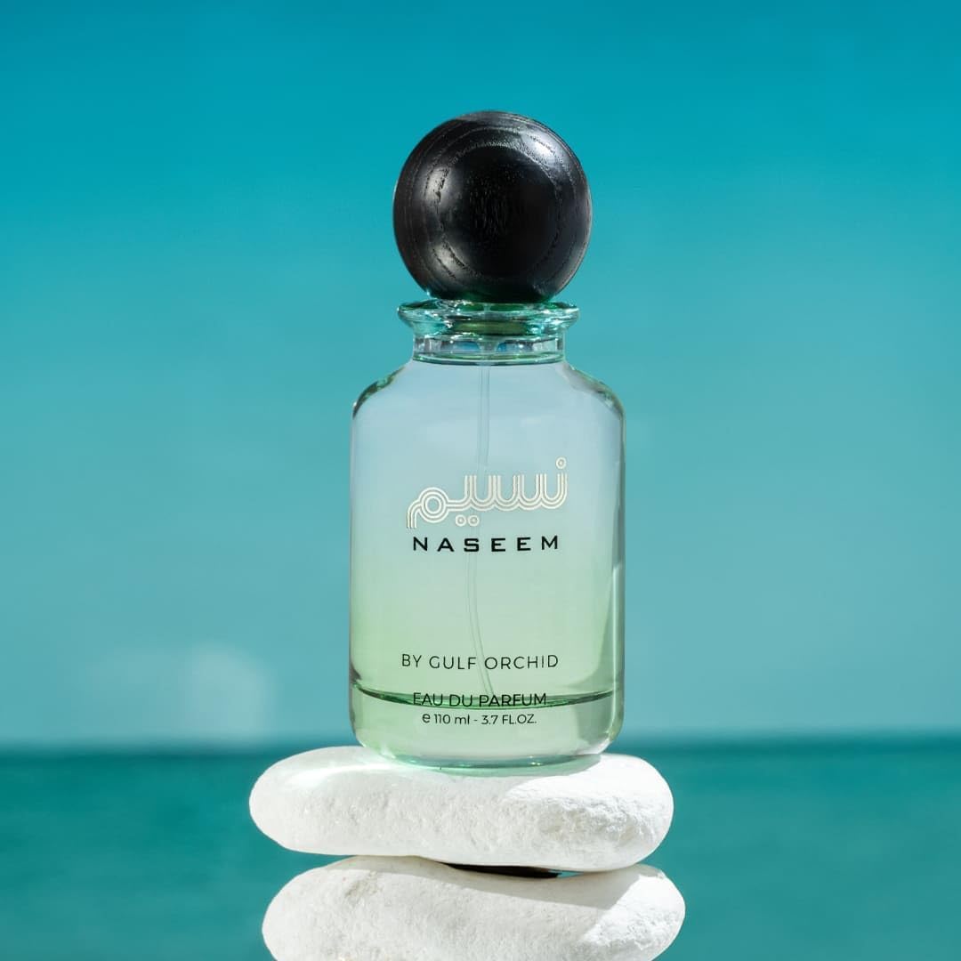 Gulf Orchid Naseem Eau de Parfum 110ml - Unisex Duft mit fruchtig-floralen & aquatischen Noten | Frisches Parfum für Damen & Herren | Ideal für den Alltag, Büro, Freizeit & besonder mit Kajal Sticker