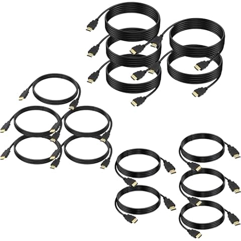 4K HDMI Cable 3FT 6FT 10FT (15-Pack Bundle, 4K Shielded HDMI Computer TV Cord V2.0 CL3 Rated for Smart Monitor with Streaming TV, 4K, 1080P@144Hz,ARC & CL3 Rated | for Laptop, Monitor, PS5, PS4, Xbox Cover