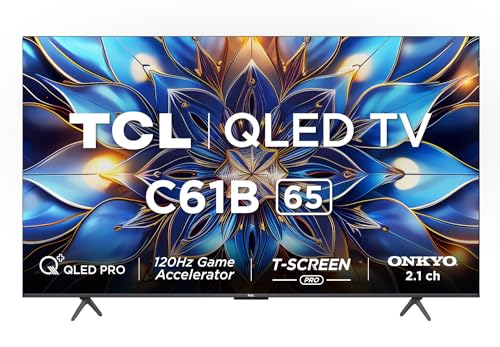 TCL 164 cm (65 inches) 4K Ultra HD Smart QLED Google TV 65C61B (Black) TCL 164 cm (65 inches) 4K Ultra HD Smart QLED Google TV 65C61B (Black)