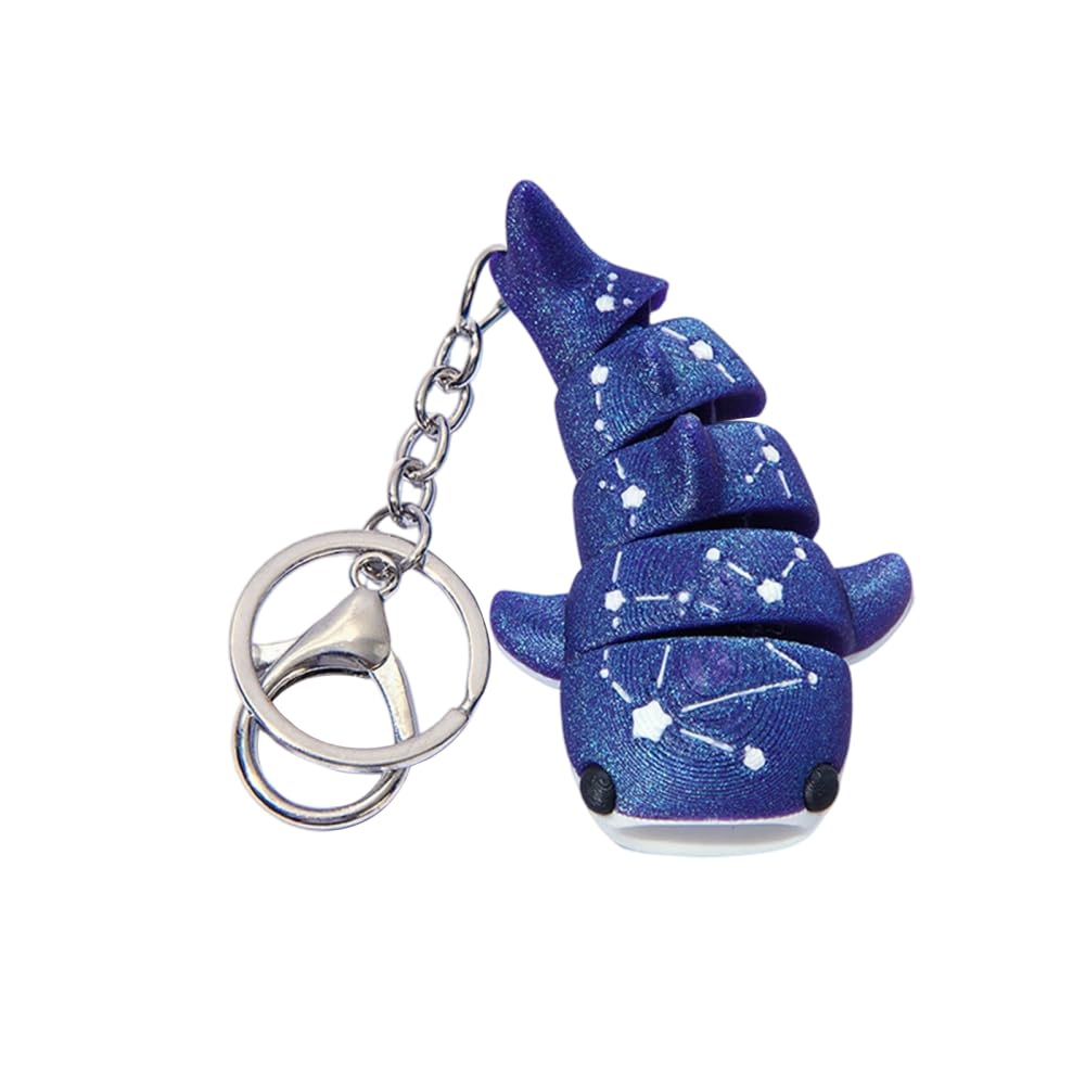 Dongker Unisex Color 2 Whale Shark Keychain,Ocean Fish Keyring Keychains For Women Men Bag Backpacks Wallet Charms Car Keys Accessories