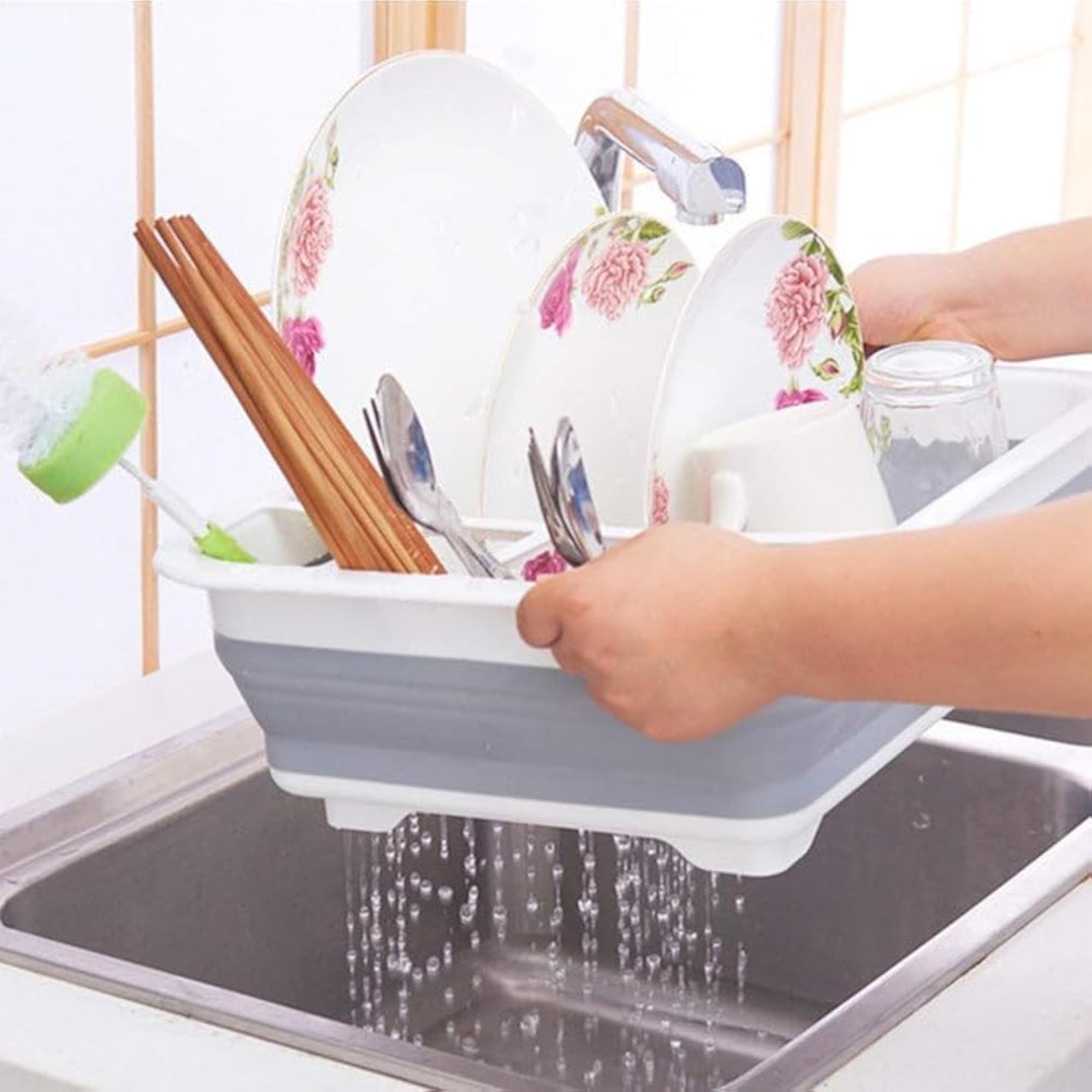Collapsible Folding Silicone Dish Drying Rack