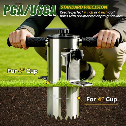 Cortador de Hoyos de Golf FULLTOOL Acero Inox con Pedal miniatura 3
