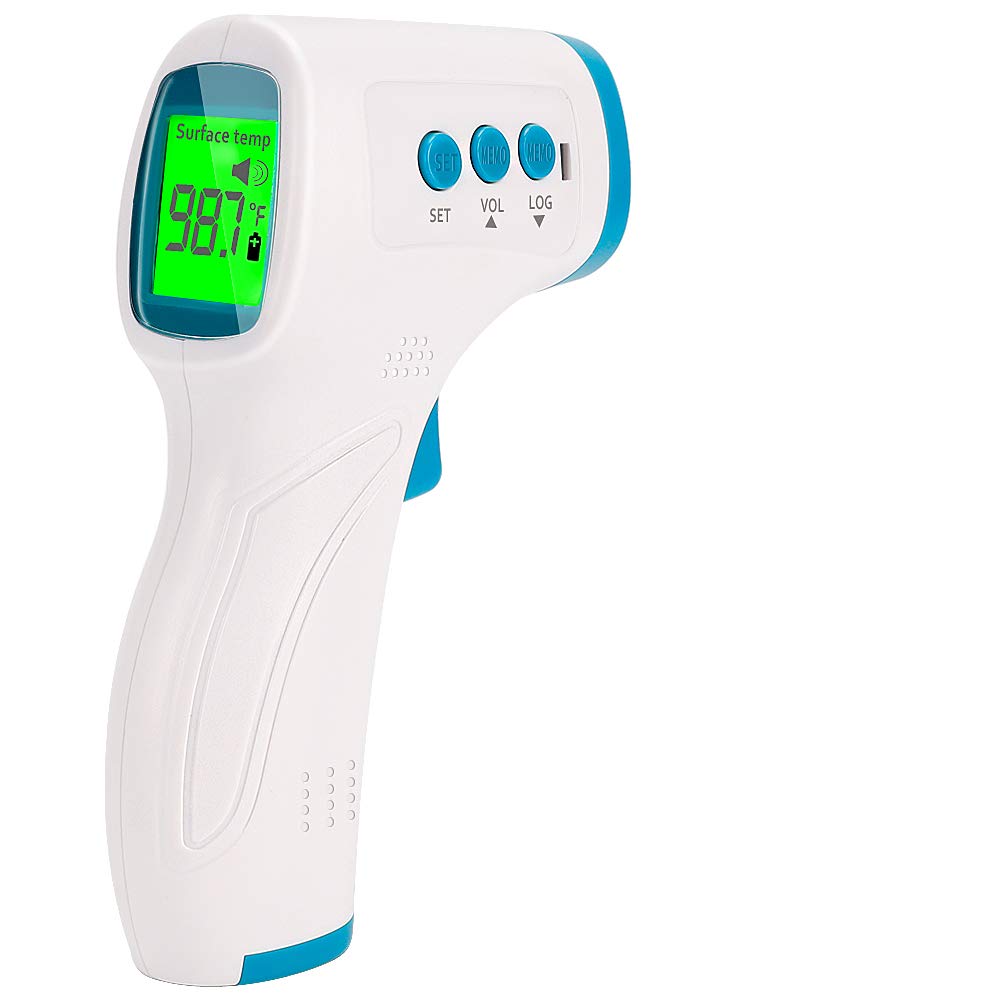 Touchless Forehead Thermometer for Adults Baby and Kids Non-Contact Digital Thermometer Medical Infrared Temperature Gun with Fever Alarm LED Display Screen 1Second Accurate Instant Reading