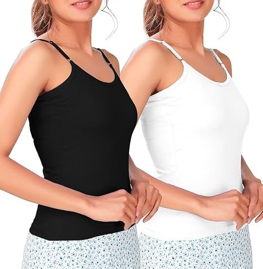 Basic Camisole Adjustable Camisole Spaghetti Strap Tank Top for Women & Girls Comfortable Inner Wear-image-24