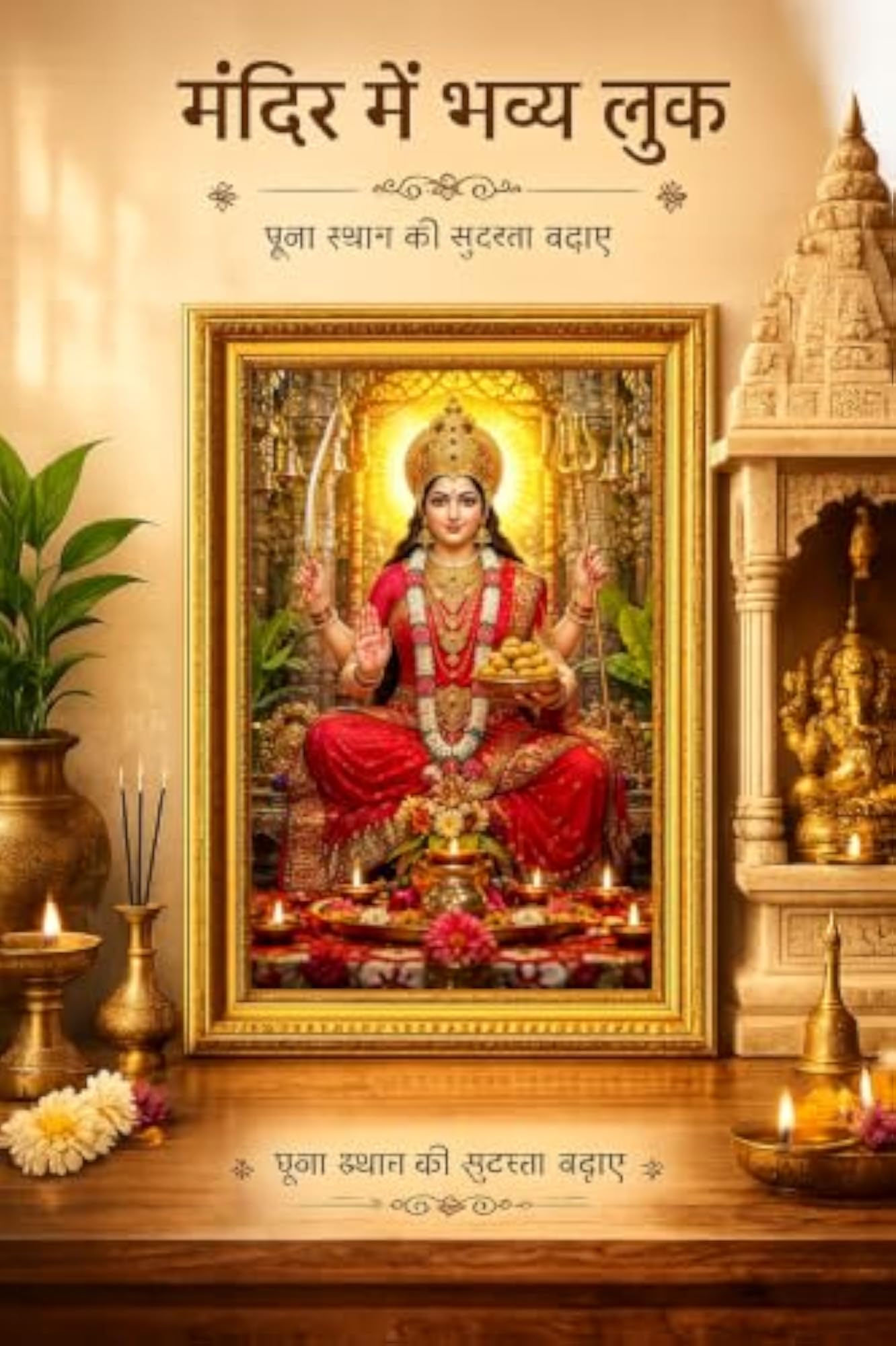 Santoshi Mata Photo Frame, Big Size