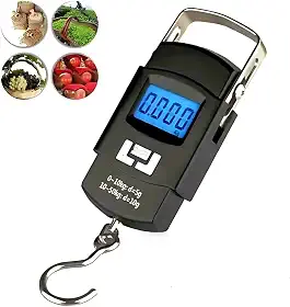 Balança Portátil Digital Vertical De Mão Para Mala Bagagem Pesca Hortifrutim - Que Cabe No Bolso De Até 50 Kg