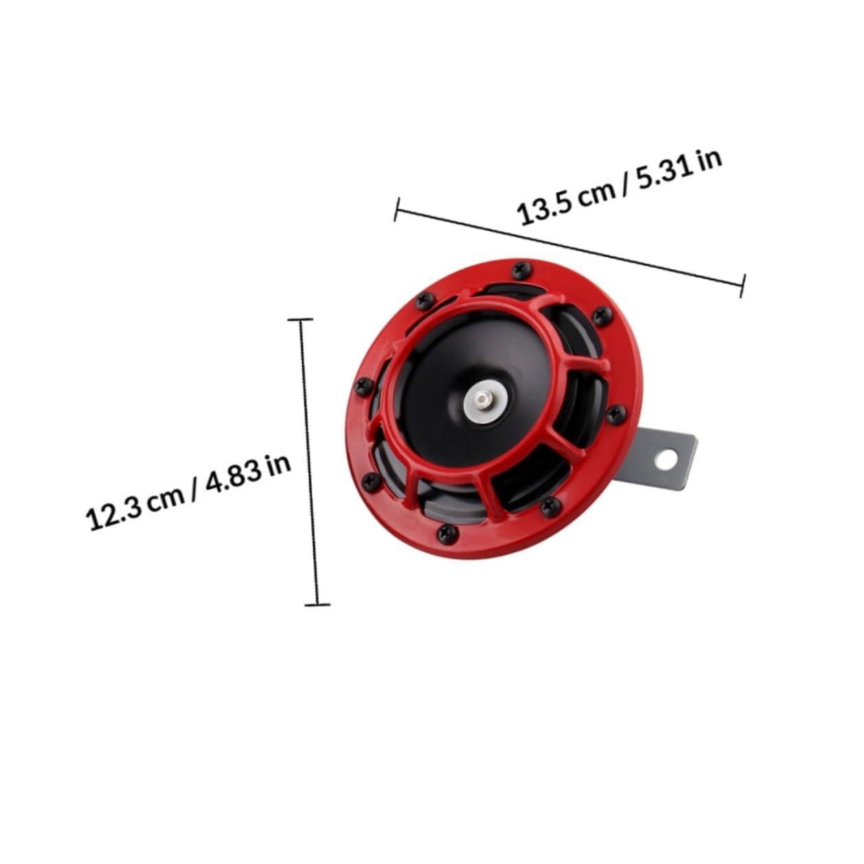 Bocinas de Coche de Aleación de Aluminio 12v con Relé, Bocina de Silbato Eléctrica Súper Fuerte, para Motocicleta y Camión, Instalación Fácil, Rojo