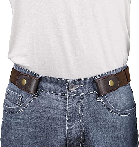 WERFORU 4 Pack No Buckle Show Belt for Men Buckle Free Stretch Belt for Jeans Pants 1.38 Inches Wide3
