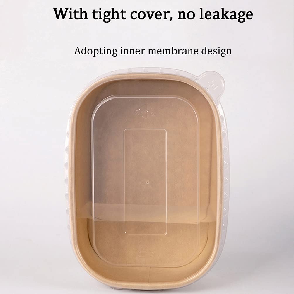 Contenitori Alimenti Contenitori Di Preparazione Del Pasto, Estrarre Il Contenitore Del Cibo Con Coperchio, Congelatore A Microonde Cassaforte Alimentare Contenitori Contenitori Bento Box, 50 Confezio