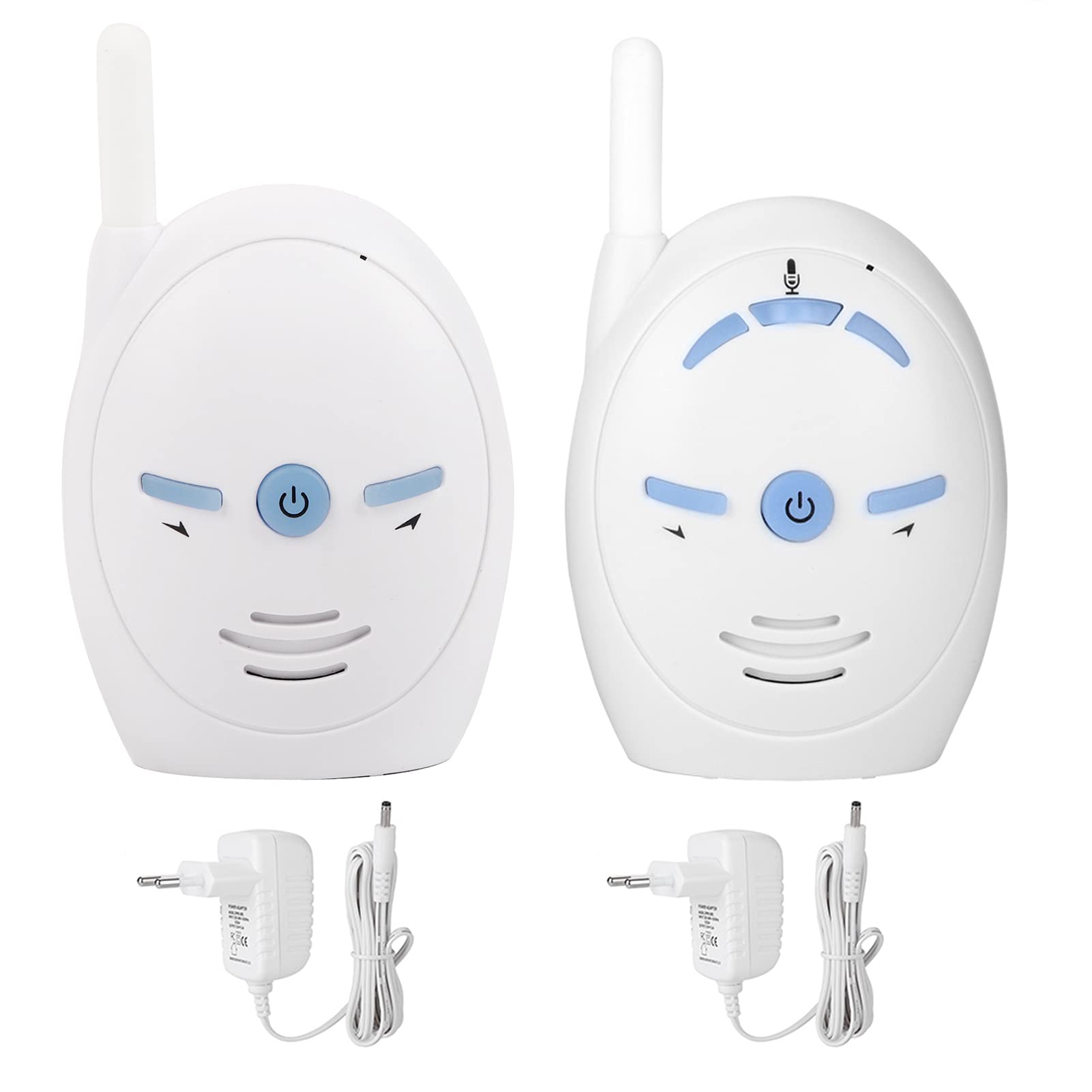 FILFEEL Babyphone Moniteur Audio Numérique pour Bébé Interphone sans Fil 2,4 GHz avec Fonction Vocale Bidirectionnelle, Longue Portée Jusqu'à 250 M (sans Batterie)(US)