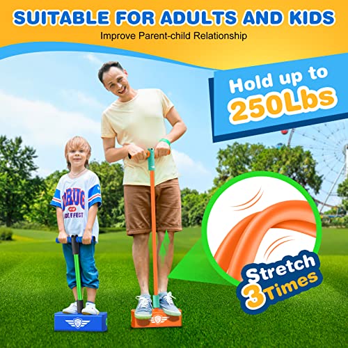 Image of CUUGO LET'S GO! CG Jumping Promotes Growing Taller- Pogo Stick Foam Pogo Jumper for Kids, Toys for 3-12 Year Old Boys Girls Outdoor Toys Indoor Toys Fun Gifts Christmas Stocking Stuffers Gifts