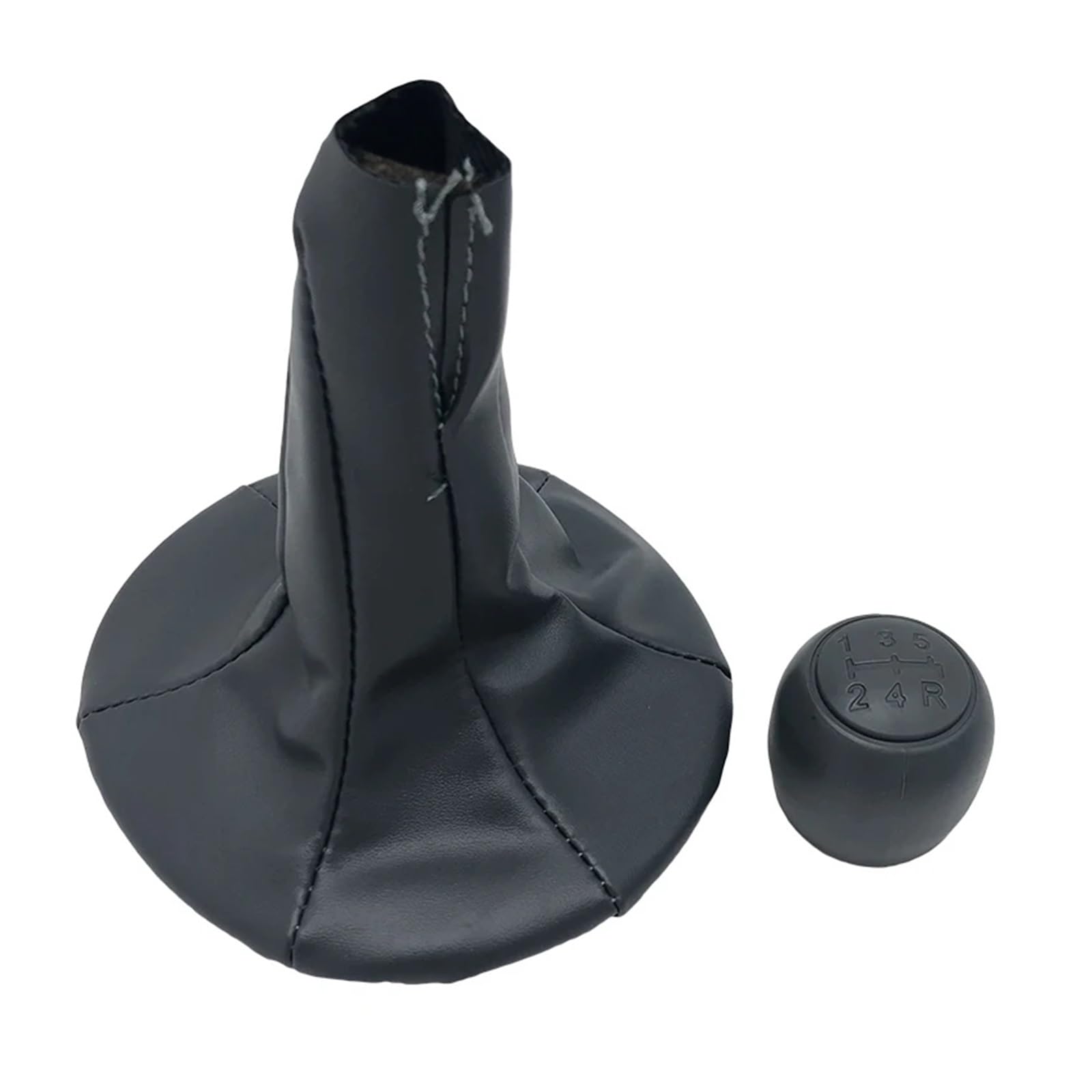 Grozzy Universal Shifter Handle for Fiat for Panda Gear Shift Knob Lever Stick Pen Head Gaiter Boot Cover(Black-Combo)