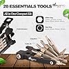 IMPALAPRO Kit Réparation Vélo 20 en 1 Ultraléger et Compact (117,5g) en Alliage de Chrome-Vanadium (CRV) - Outil Vélo Multifonction - Multitool Vélo - Outillage Velo (Noir) #2