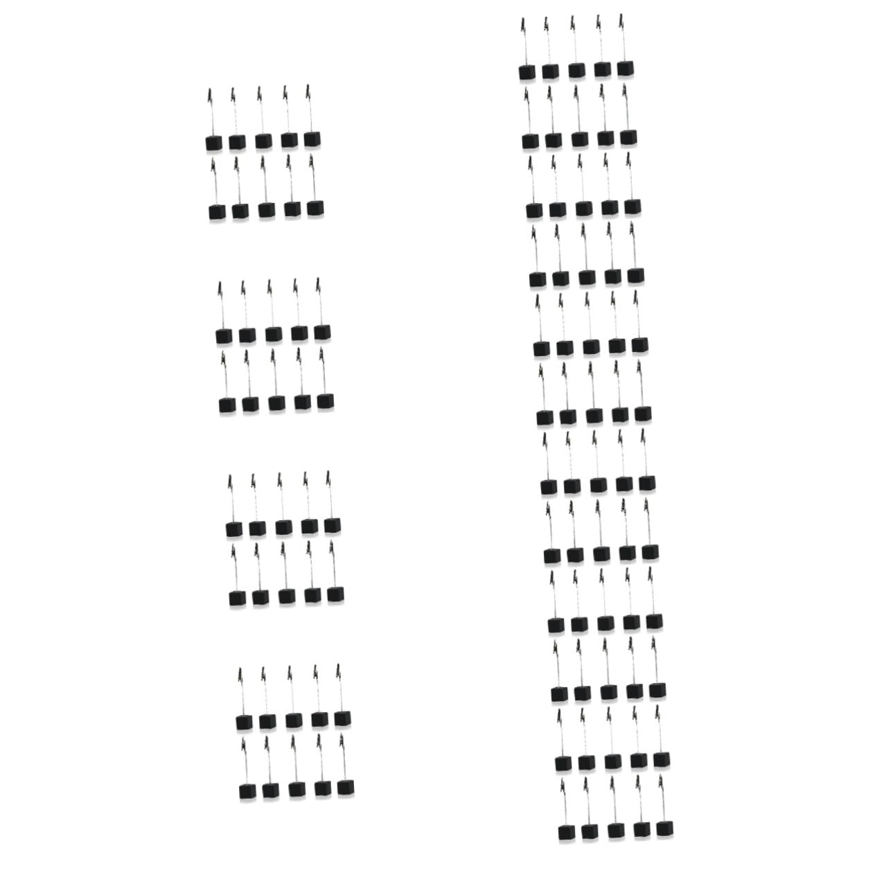 Lurrose 100 Pz fermaglio per appunti morsetto per appunti portafoto per Nota clip di visualizzazione delle foto supporto per morsetto numerico graffetta per fogli porta promemoria Black