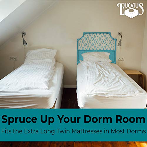 Boho Style Teal Blue Wicker Twin Size Headboard. Shabby Chic Rattan Single Headboard Perfect for XL Dorm Beds, Guest Rooms, Kids Rooms and Vacation Beach Houses. Stand Alone or Wall Mountable Only - Image 3