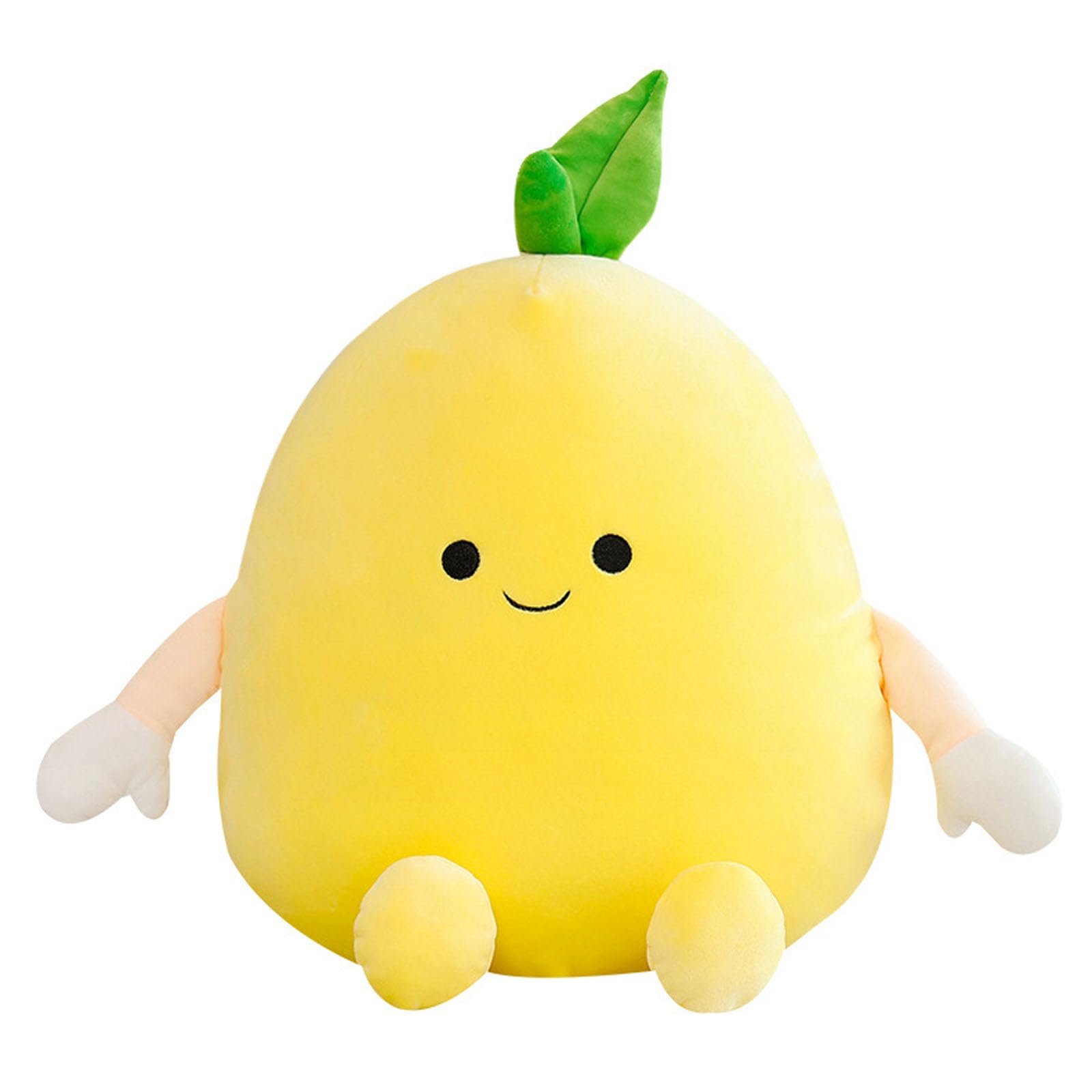 ZBELLO Cute Lemon Plush Pillow, Soft Stuffed Fruit Toy, Adorable Cuddly Lemon Plushie Gift for Kids & Home Decor. (40CM)