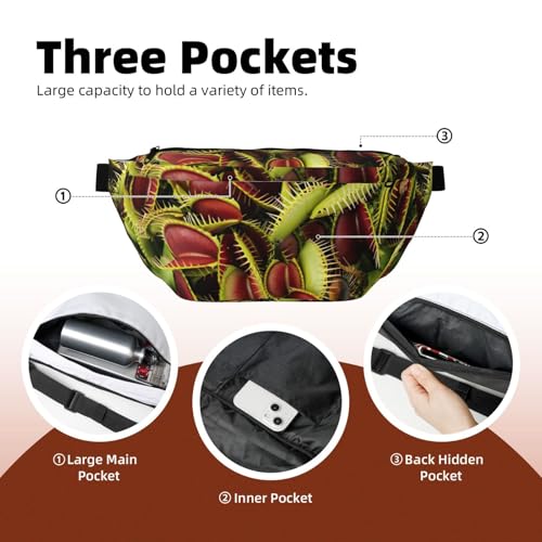 Sac banane de course à pied running ceinture réglable imprimé carnivore sport - 4