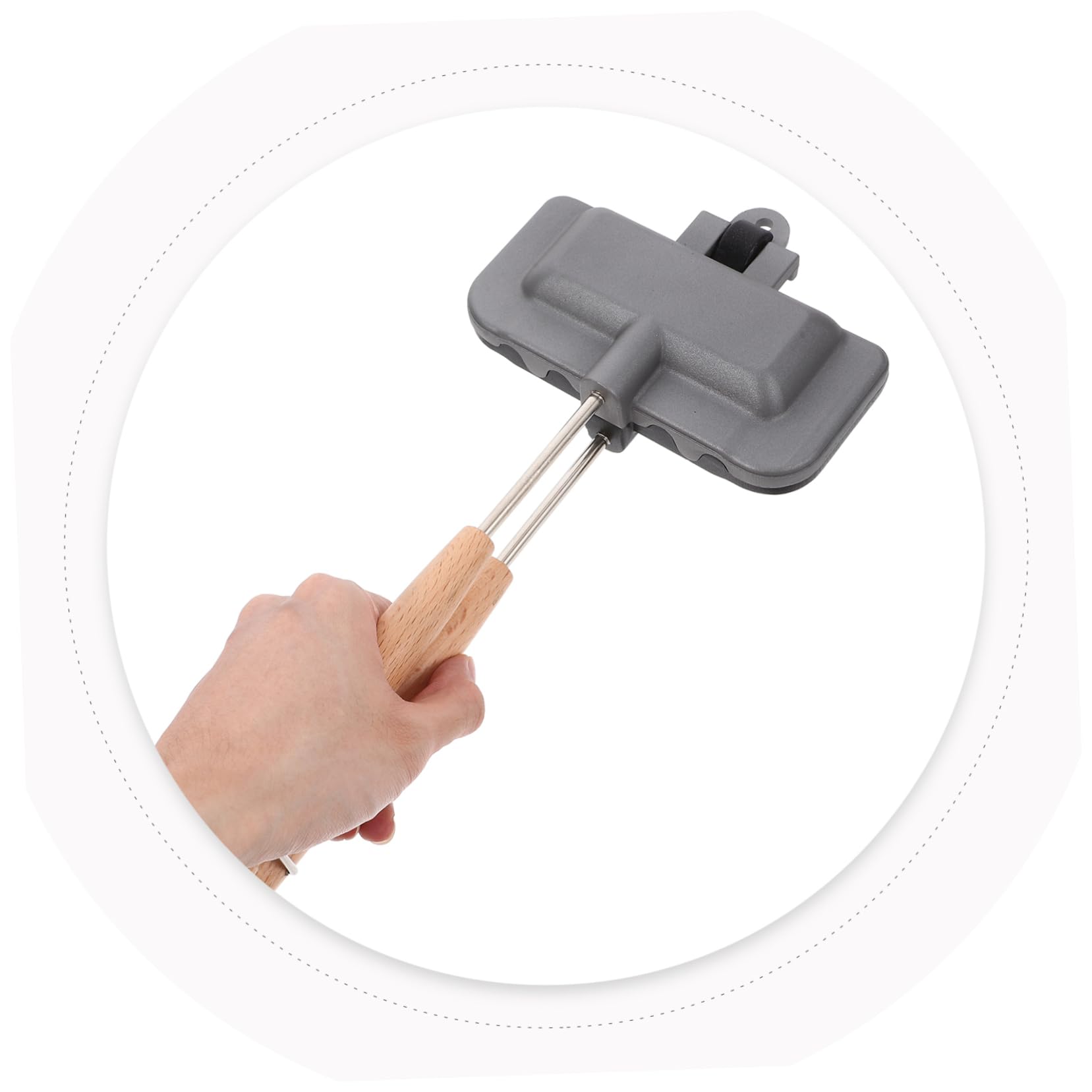 Molde para Hornear Sándwiches Casero, Bandeja de Aleación de Aluminio Madera, Antiadherente, para Cocina y Repostería