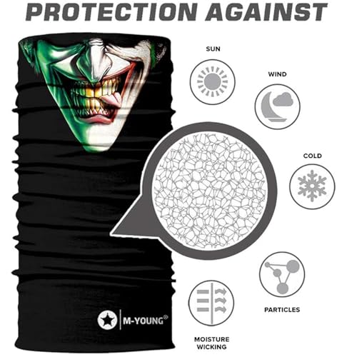 Skull Face Mask Bandanas, Neck Gaiter, Headwear, Magic Scarf, Headband for dust Sun Wind2