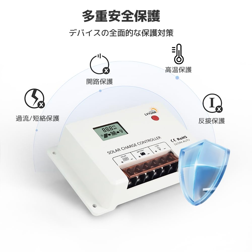 Amazon.co.jp: LVYUAN(リョクエン) PWM 10A ソーラーチャージ