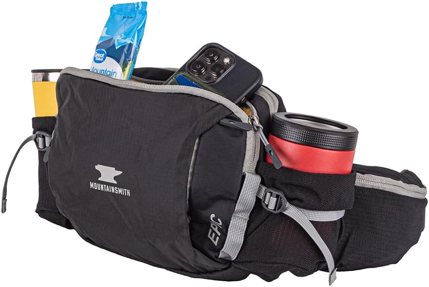 Mountainsmith Epic Lumbar Small Waist and Fanny Pack, Running, Hiking, Cycling, Travel, and Outdoor Sport Activities with Dual Water Bottle Pockets, Heritage Black - Image 5