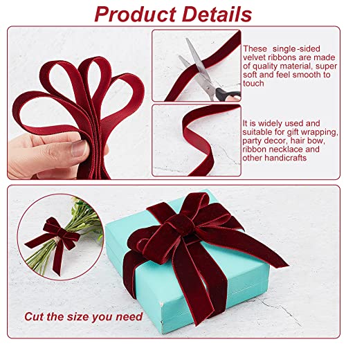 arricraft 15mm 20 Yards Christmas Velvet Ribbons - Image 4