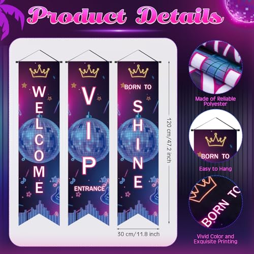 Image of Blulu Kpop Background Banner VIP Party Decorations Cinema Movie Night Banner VIP Porch Sign Film Festival Theater Family Movie Night Decor Supplies Hanging Sign