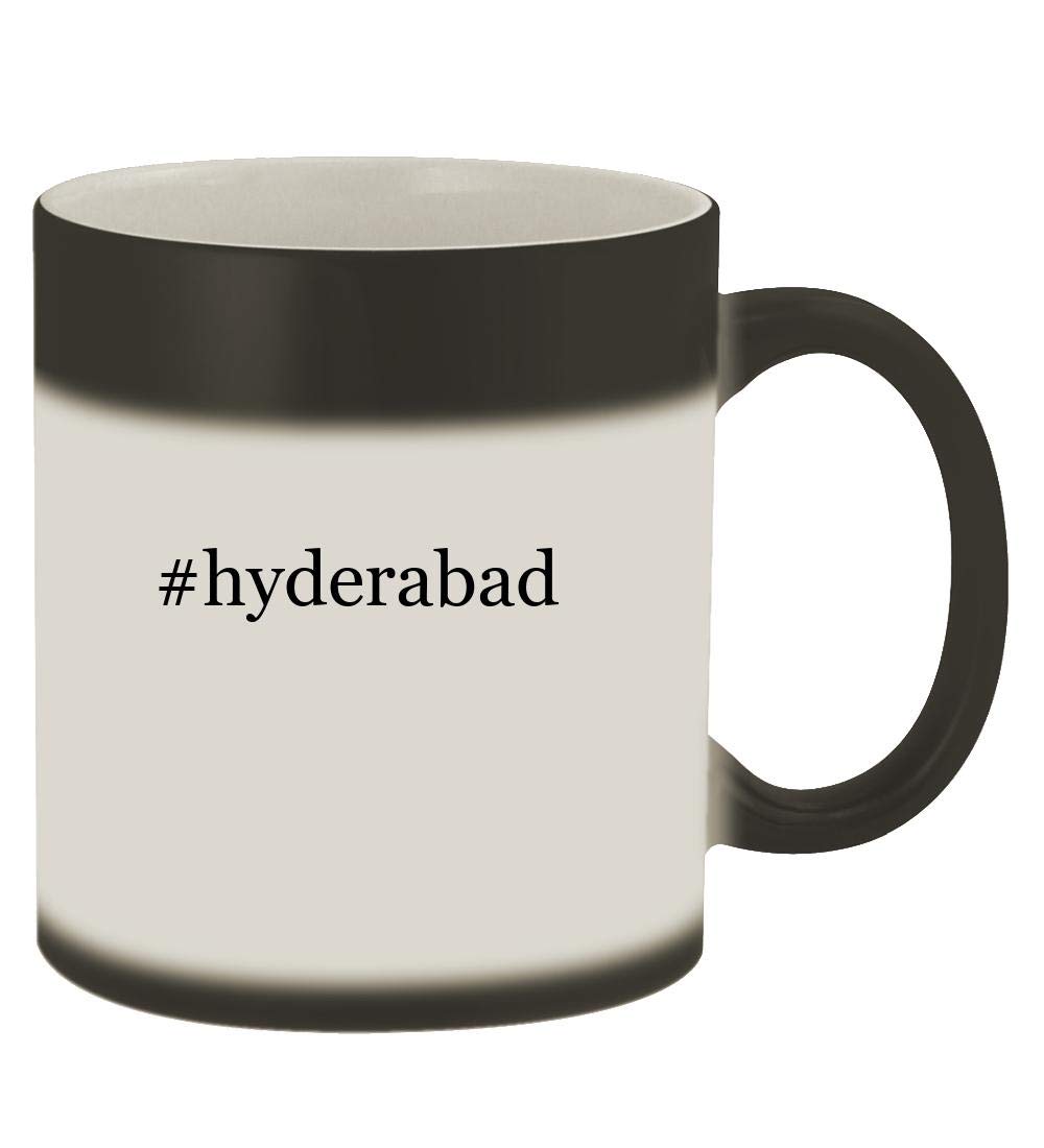 #hyderabad - 11oz Hashtag Magic Color Changing Mug, Matte Black