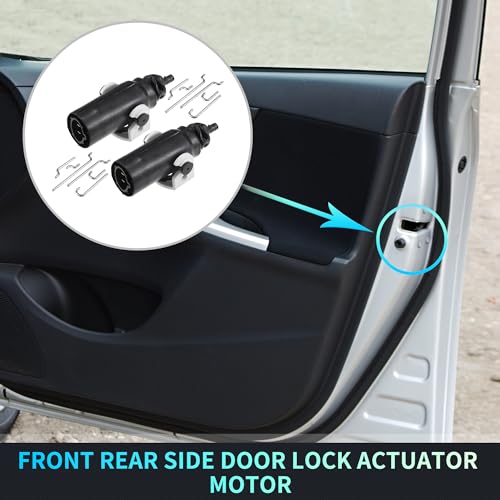 Image of X AUTOHAUX Replacement Front Rear Side Power Door Lock Actuator Motor for Ford F-150 F-250 F-350 1989-1991 Door Latch Actuator Assembly Replace Black 2 Set