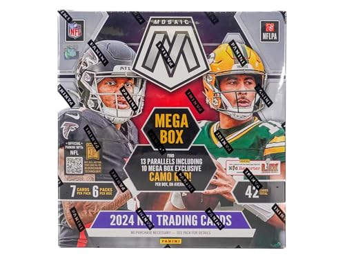 2024 Panini Mosaic Football NFL Hobby Mega Trading Card Box (Hobby Exclusive Camo Red)