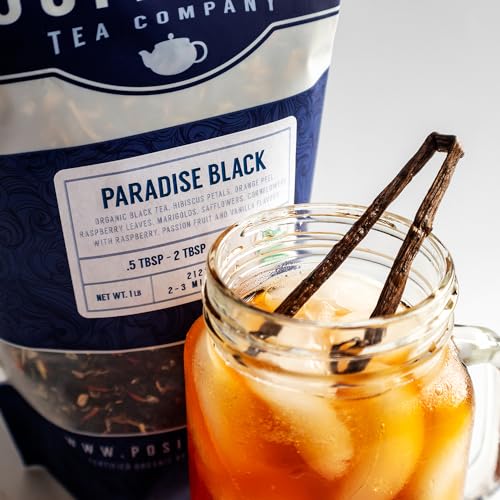Image of Organic Positively Tea Company, Paradise Black Tea, Loose Leaf, 16 Ounce