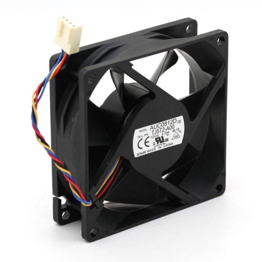 Fácil de reemplazar Ventilador con Caja de 8 cm para Delta AUC0812D 80 mm 12 V 0,7 A Enfriamiento PWM 4 Pines 46 CFM