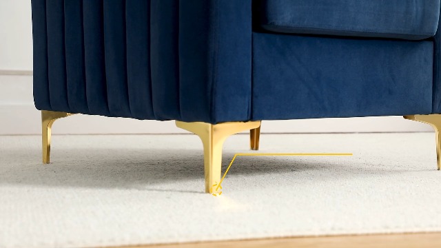 Sillón de terciopelo moderno fucsia metal dorado miniatura 7