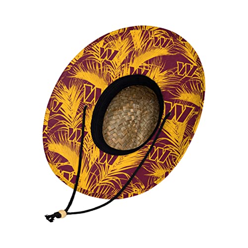 Image of NFL Team Logo Americana Floral Lifeguard Beach Straw Sun Hat