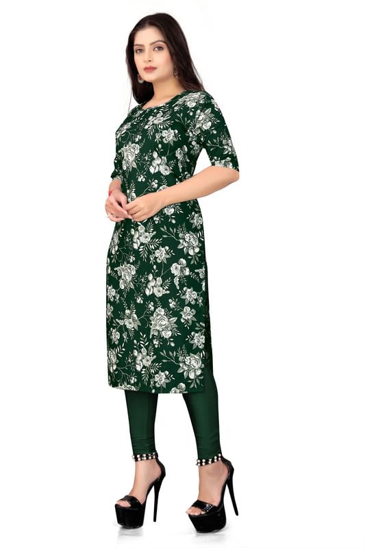 Image of Women's Floral Printed Crepe Knee-Length Kurti Vinod Parent 1