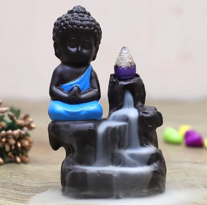 Right Corner Buddha Idol Fountain with 10 Smoke Backflow Cones-image-19