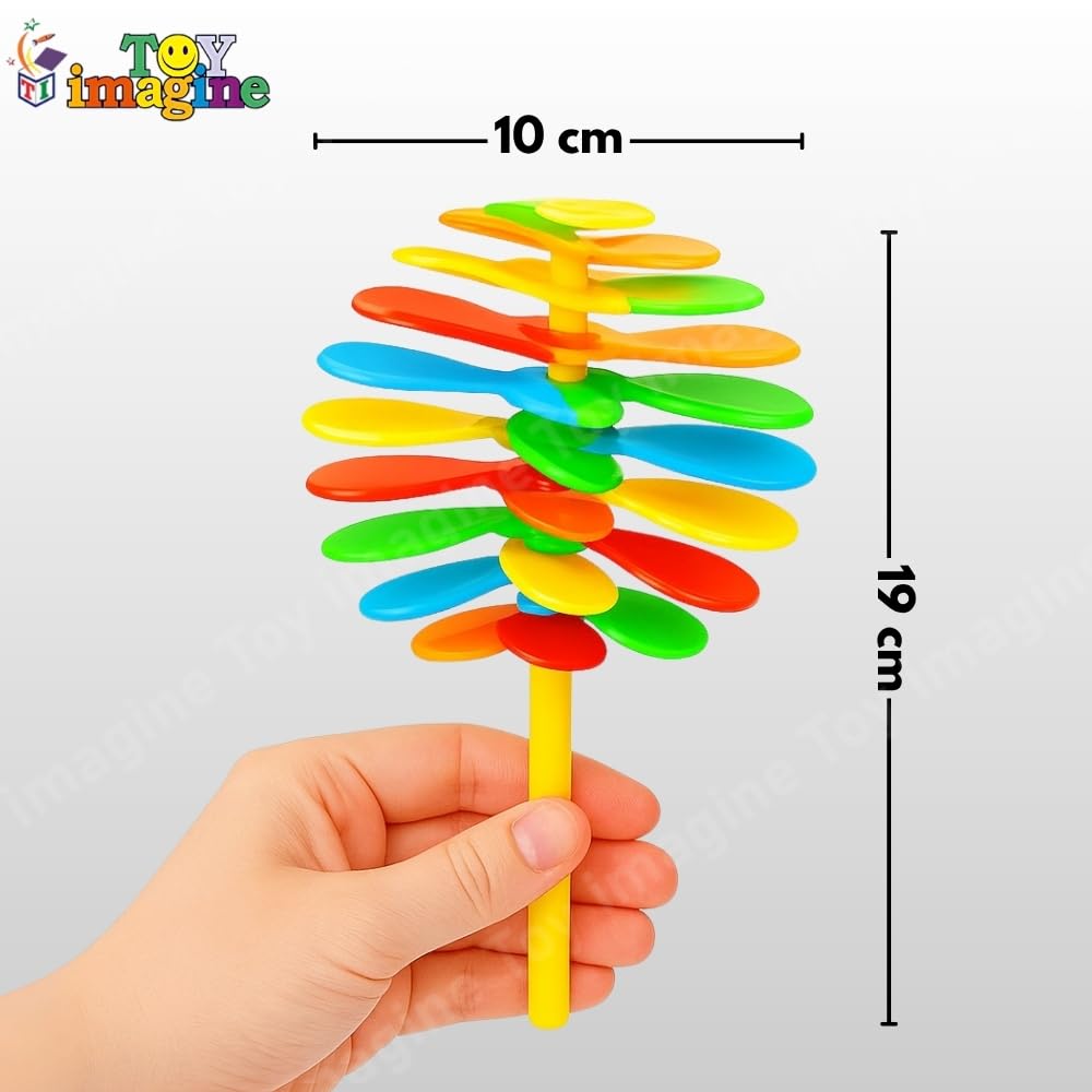 Toy Imagine Candy Flower Fidget Spinner Toy for Kids – BIS Certified Spinning Lollipop Floater Ball with Magic FlipSphere Action | Small Sensory Spring Toy for Boys & Girls Ages 3+ image 3