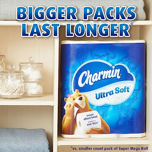 Image of Charmin Ultra Soft Toilet Paper 12 Super Mega Rolls, 366 Sheets Per Roll