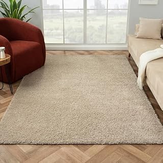 Rugs and More Classic City Shaggy Rug - Perfect Area Rug for Bedrooms & Living Rooms, Durable, Easy to Care, Sound Insulating Synthetic Fibres (Olive, Green - 80x150cm)