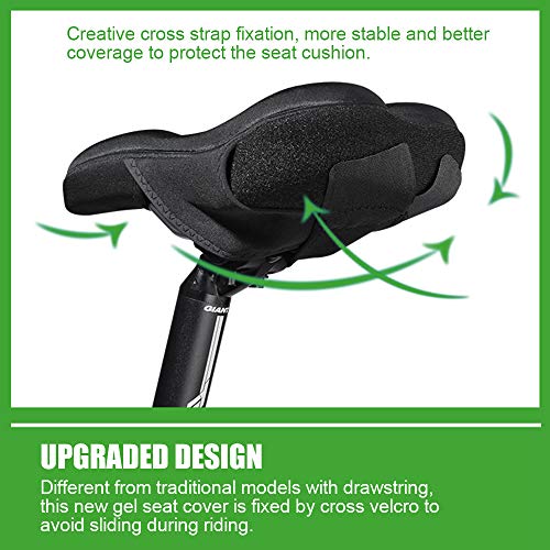 Andoer Capa de selim de bicicleta acolchoada de silicone macio capa de assento de bicicleta respiráv
