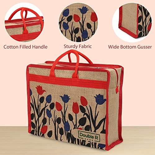 Image of DOUBLE R BAGS Jute Eco-Friendly Tote Bag: Stylish, Spacious, and Sustainable - Perfect for Everyday Errands and Adventures!