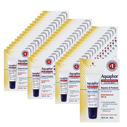 Aquaphor Lip Repair and Protect Ointment, SPF 30, Multipack, 48 x 0.35 OZ - image 1